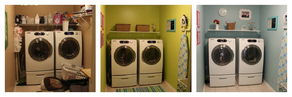 sherwin williams frolic, laundry room, blue