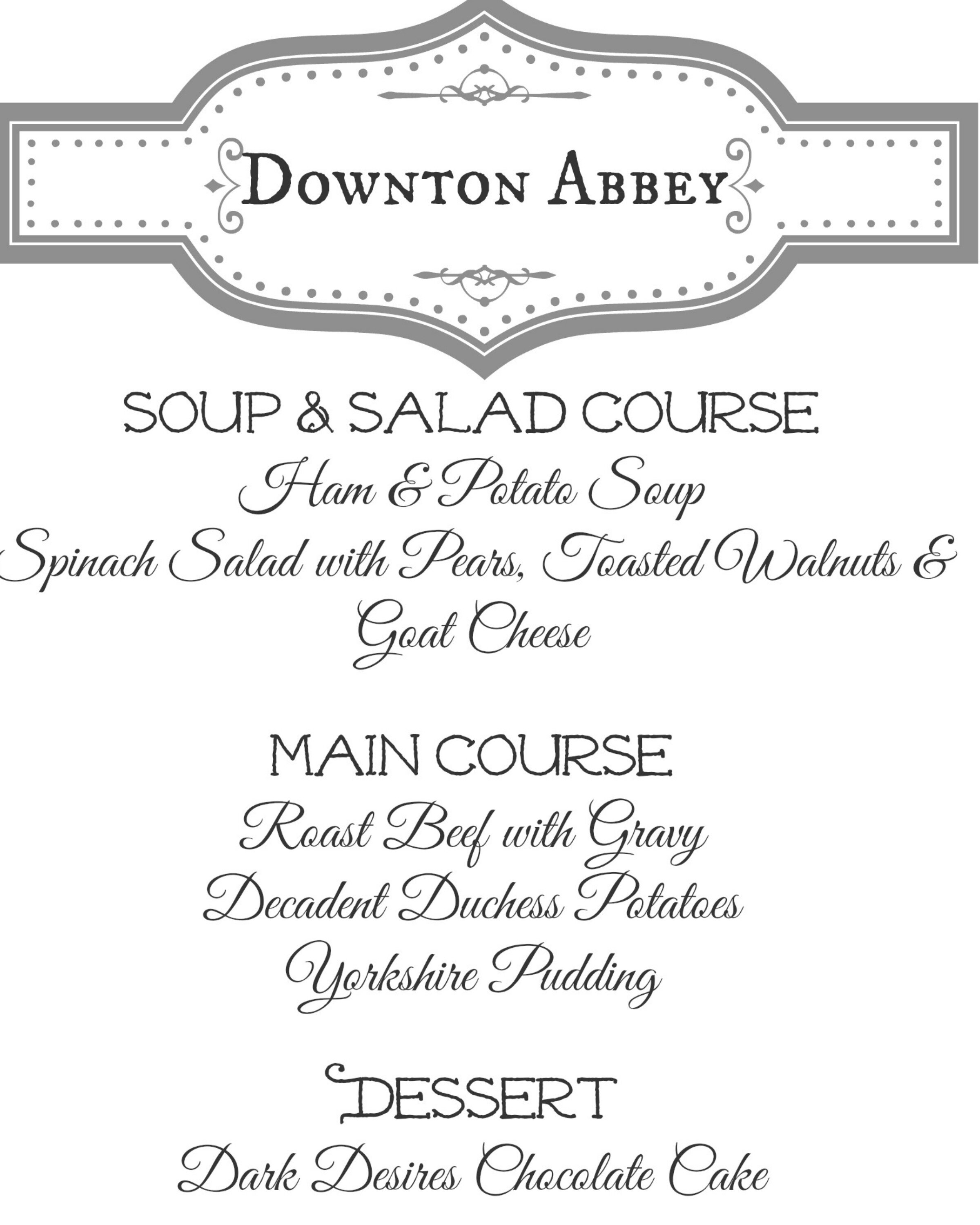 Downtonmenu