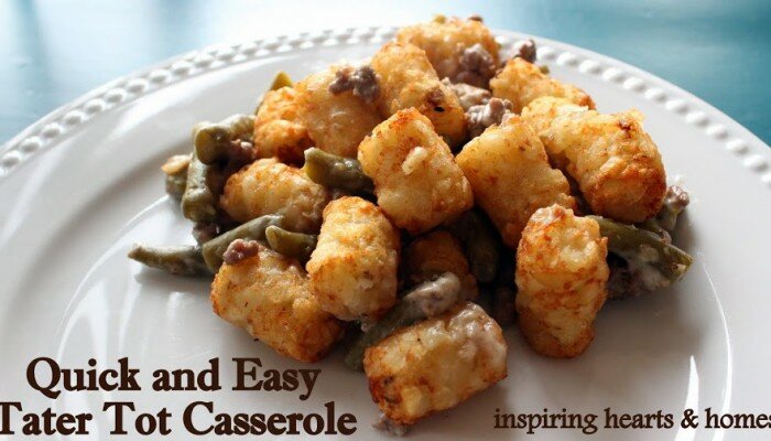 tatertot casserole easy dinner