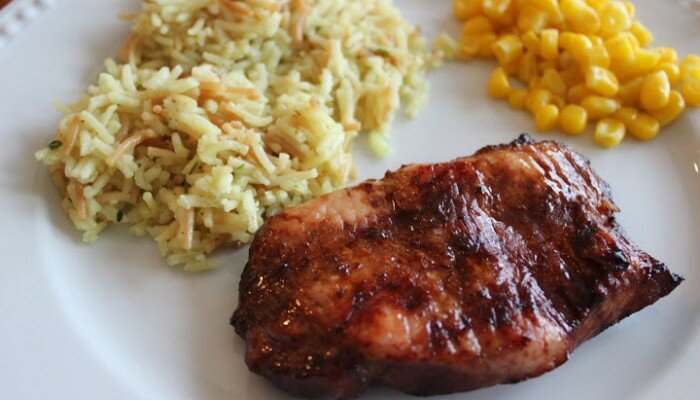 grilled pork chops, Inspiring Hearts and Homes